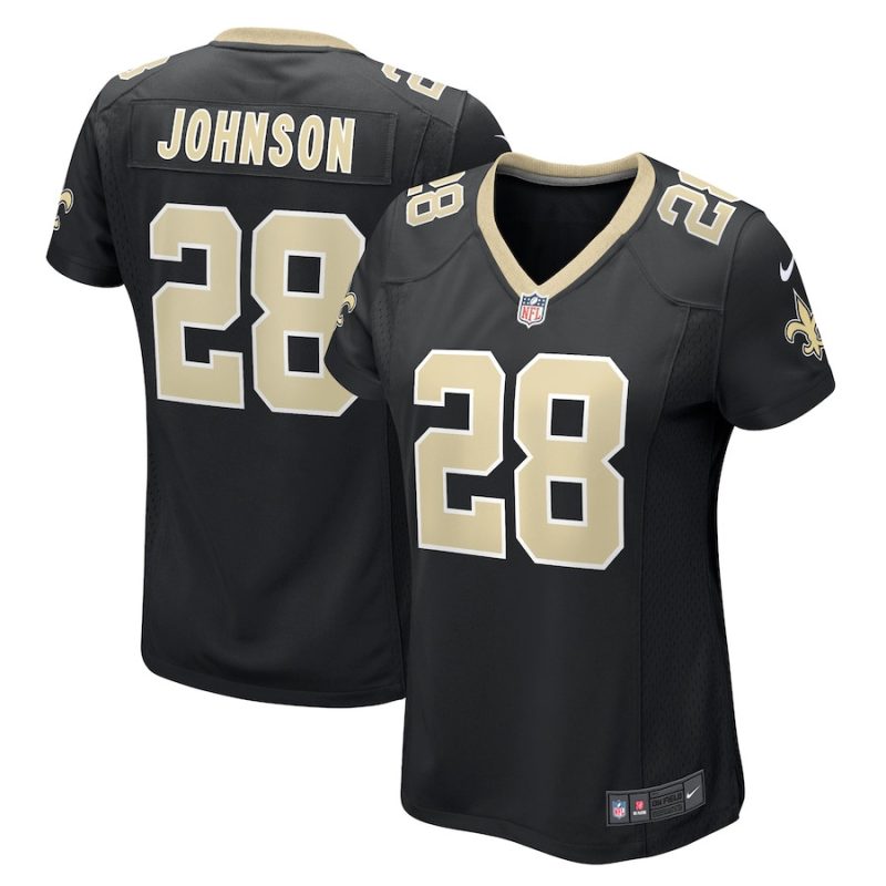 lonnie johnson 28 new orleans saints womens game jersey black