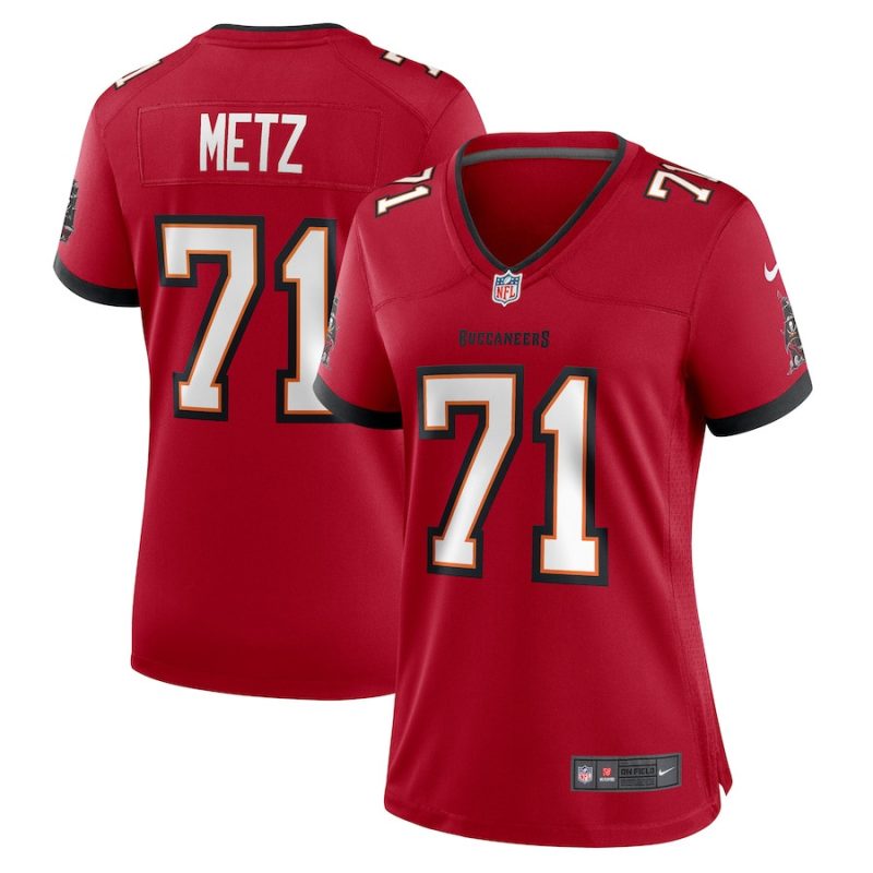 lorenz metz 71 tampa bay buccaneers game women jersey red