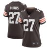 lorenzo burns 27 cleveland browns women team game jersey brown