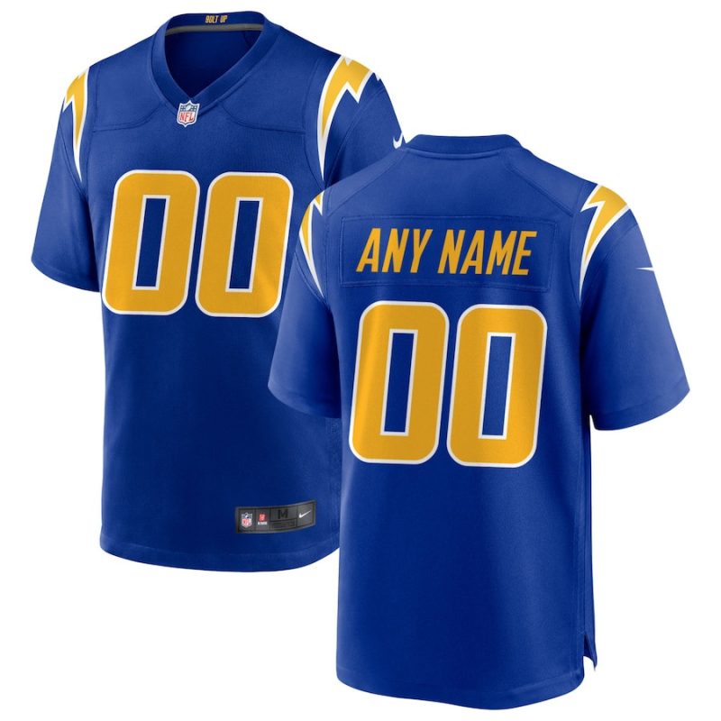 los angeles chargers custom alternate game men jersey royal