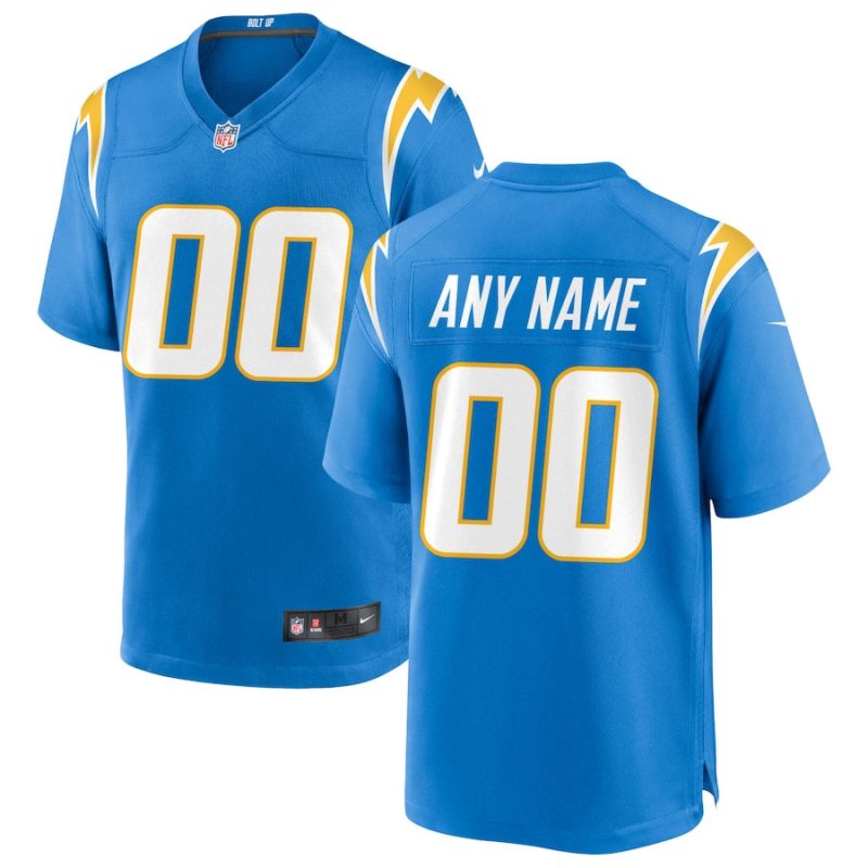 los angeles chargers custom game men jersey powder blue