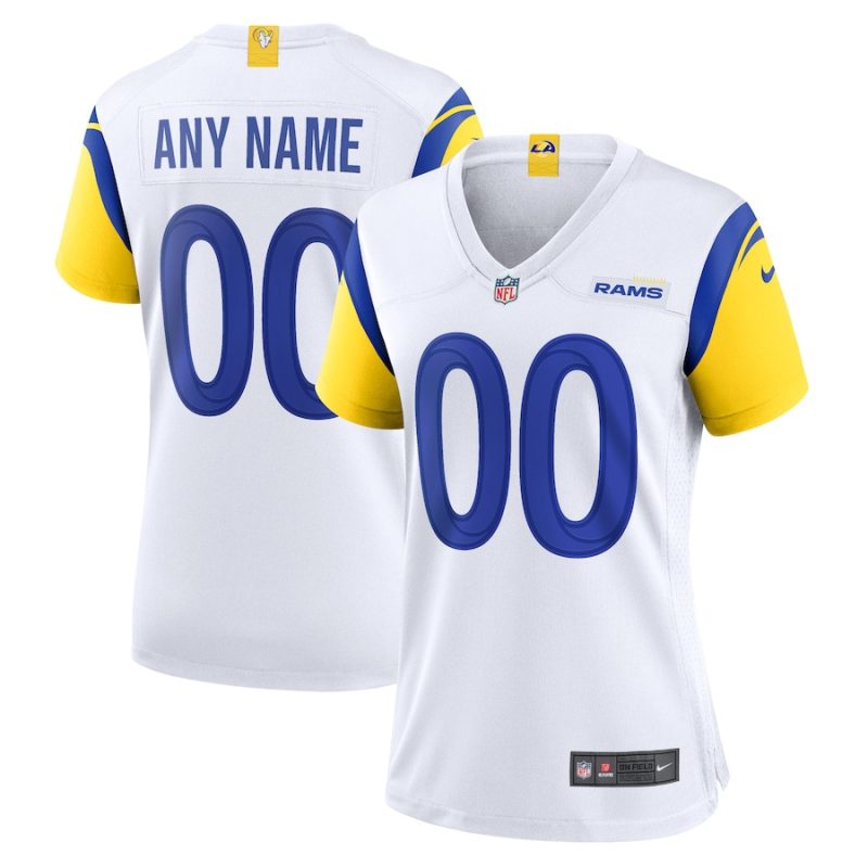 los angeles rams women alternate custom jersey white