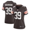 lucas havrisik 39 cleveland browns women team game jersey brown