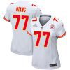 lucas niang 77 kansas city chiefs super bowl lviii patch game women jersey white