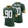 lukas van ness 90 green bay packers men home limited jersey green