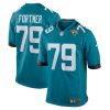 luke fortner 79 jacksonville jaguars mens game jersey teal