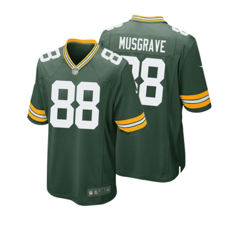 luke musgrave 88 green bay packers men home game jersey green