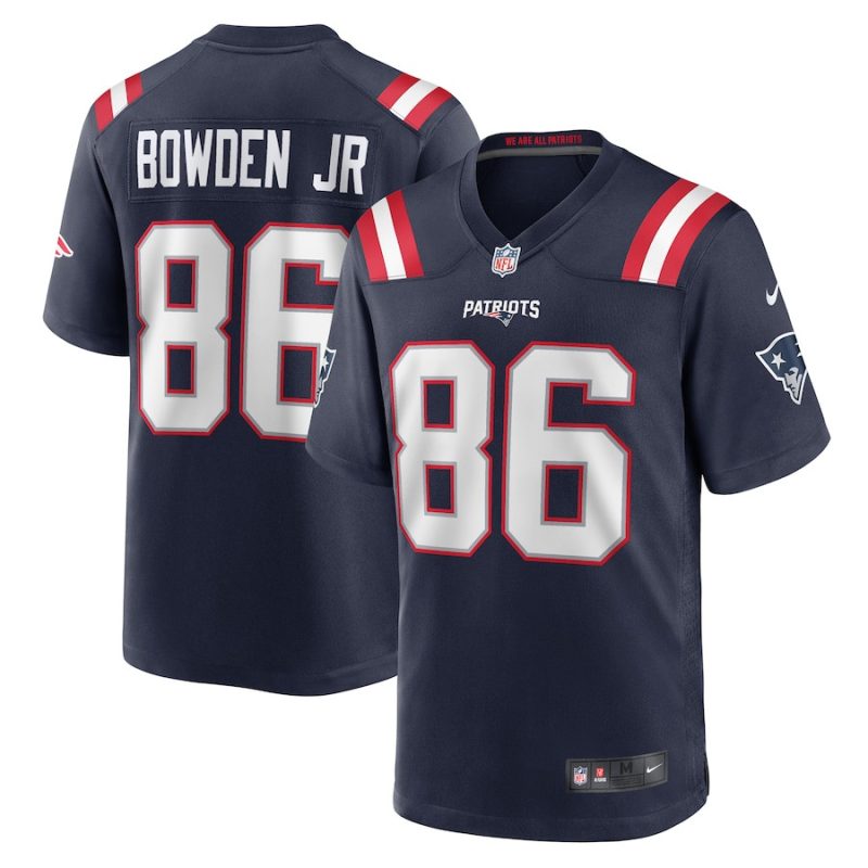 lynn bowden jr 86 new england patriots game men jersey navy