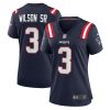 mack wilson 3 new england patriots women team game jersey navy