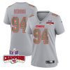 malik herring 94 kansas city chiefs super bowl lviii champions 4 stars patch atmosphere fashion game women jersey gray