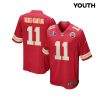 marquez valdes scantling 11 kansas city chiefs super bowl lviii patch game youth jersey red