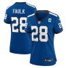 marshall faulk 28 indianapolis colts indiana nights alternate game women jersey royal