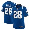 marshall faulk 28 indianapolis colts indiana nights men alternate game jersey royal