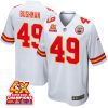 matt bushman 49 kansas city chiefs super bowl lviii champions 4x game men jersey white