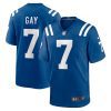 matt gay 7 indianapolis colts men team game jersey royal