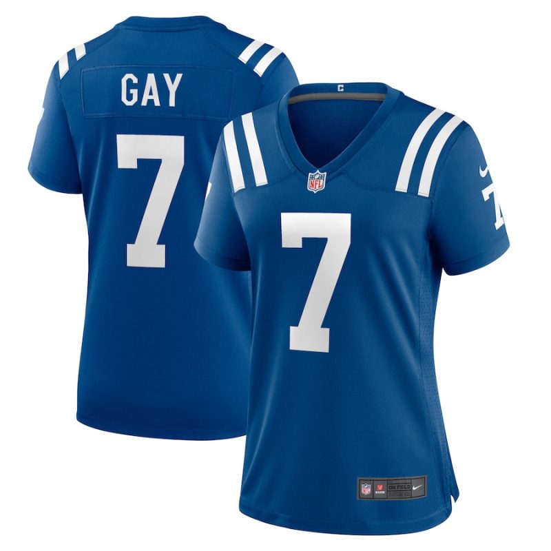 matt gay 7 indianapolis colts women team game jersey royal