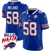 matt milano 58 buffalo bills bills mafia patch game men jersey royal