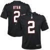 matt ryan 2 atlanta falcons youth throwback game jersey black