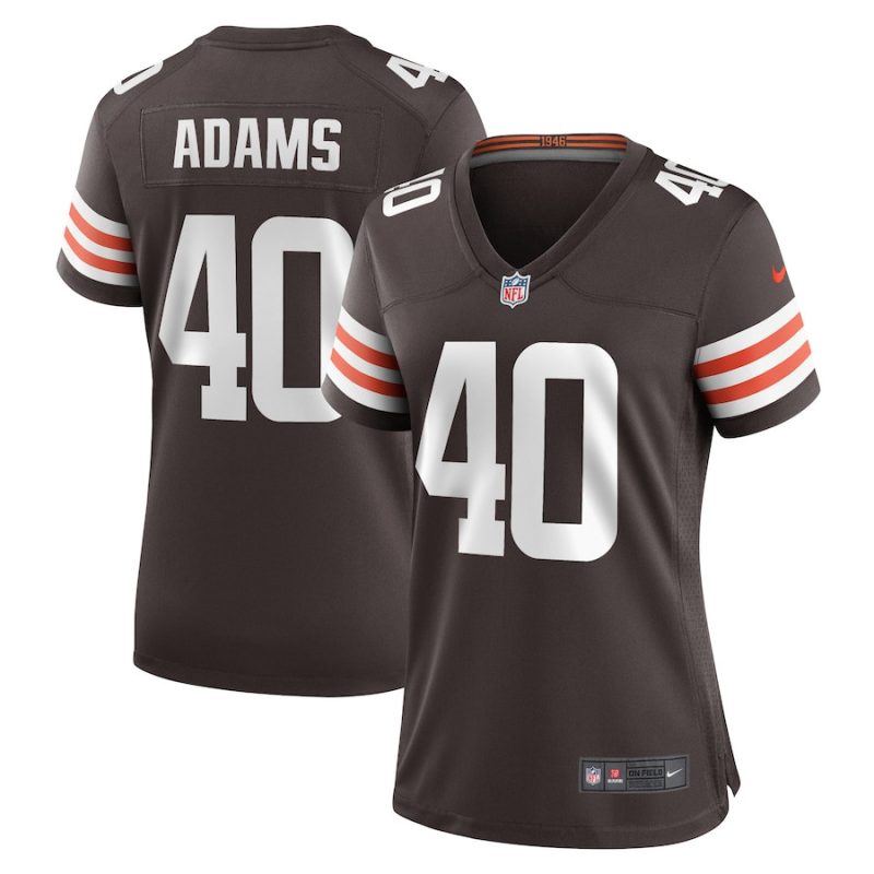 matthew adams 40 cleveland browns women team game jersey brown