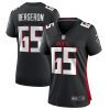 matthew bergeron 65 atlanta falcons game women jersey black