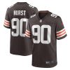 maurice hurst 90 cleveland browns mens game jersey brown