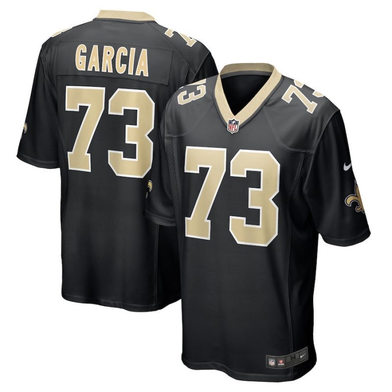 max garcia 73 new orleans saints mens game jersey black