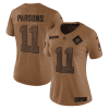 micah parsons 11 dallas cowboys 2023 salute to service limited women jersey brown