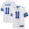 micah parsons 11 dallas cowboys youth game jersey white