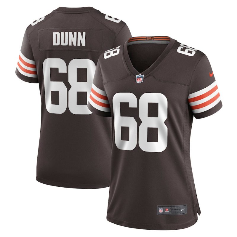 michael dunn 68 cleveland browns womens game player jersey brown