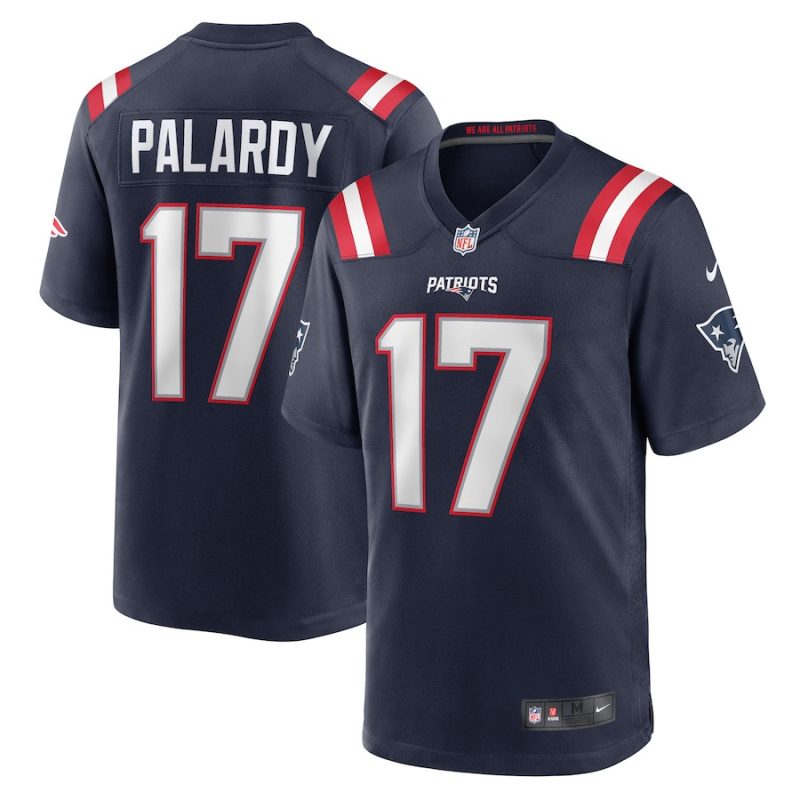 michael palardy 17 new england patriots game men jersey navy