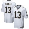 michael thomas 13 new orleans saints mens game jersey white