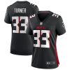 michael turner 33 atlanta falcons womens retired game jersey black