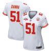 mike danna 51 kansas city chiefs super bowl lvii champions 3 stars women game jersey white