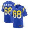 mike mcallister 68 los angeles rams game men jersey royal