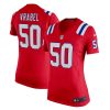 mike vrabel 50 new england patriots women retired game jersey red