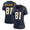 mike williams 81 los angeles chargers women alternate team game jersey navy