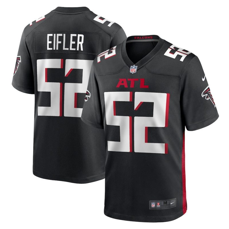 milo eifler 52 atlanta falcons men game jersey black