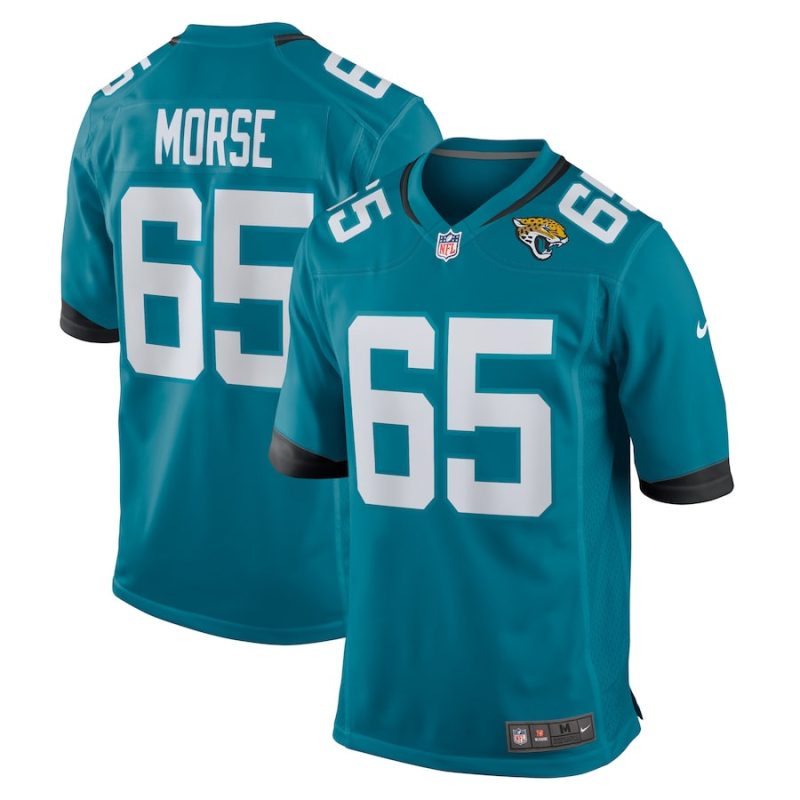 mitch morse 65 jacksonville jaguars alternate game men jersey teal