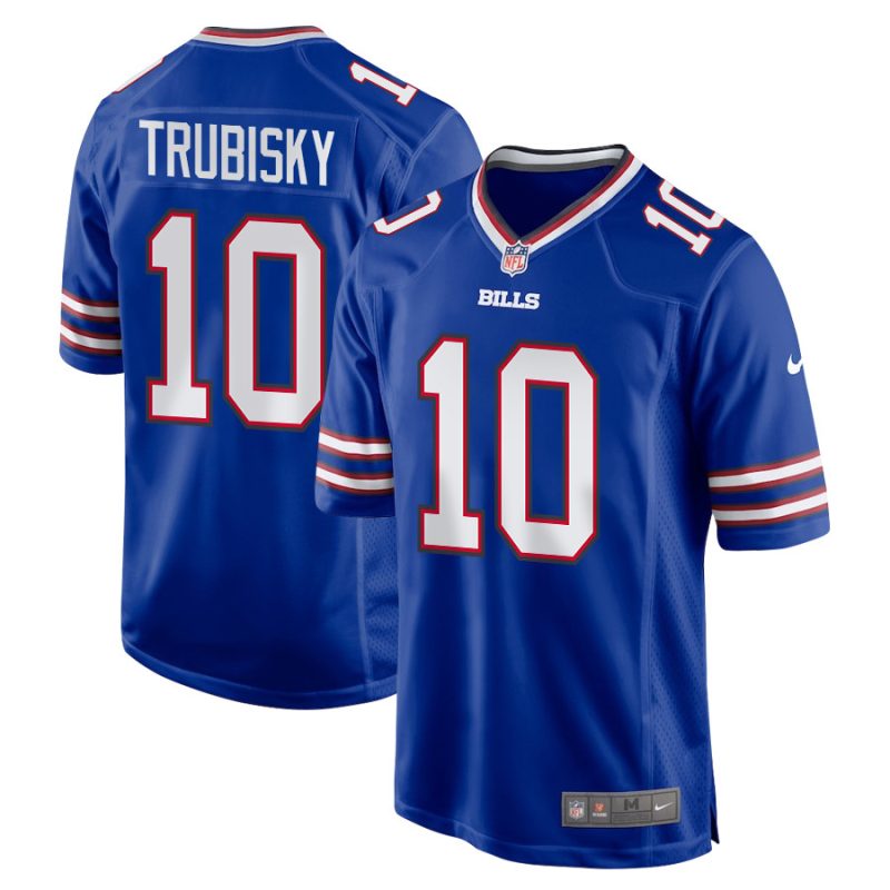 mitch trubisky 10 buffalo bills team game men jersey royal