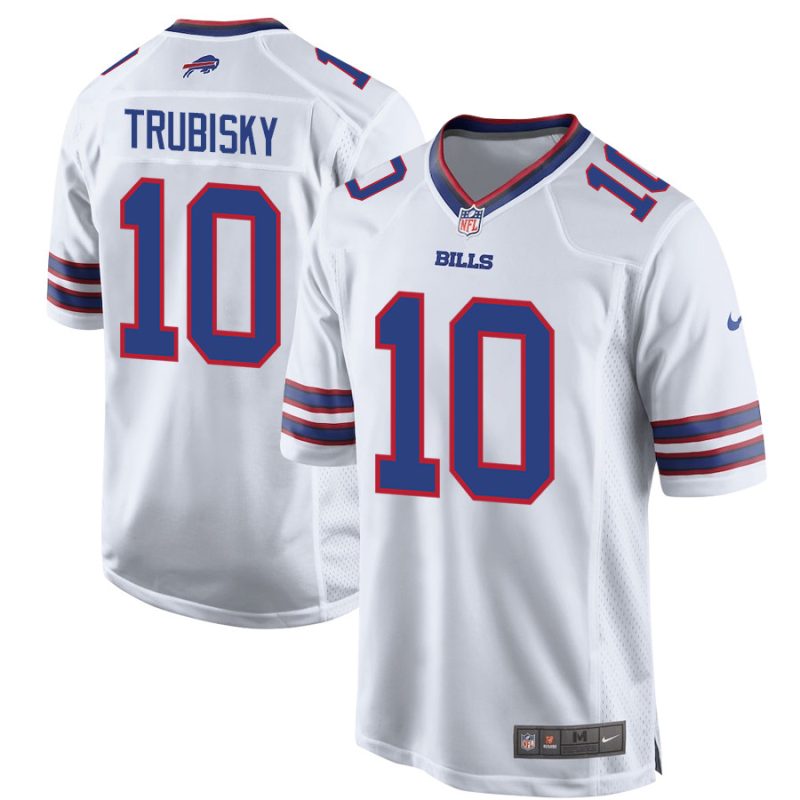 mitch trubisky 10 buffalo bills team game men jersey white