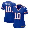 mitch trubisky 10 buffalo bills team game women jersey royal