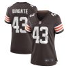 mohamoud diabate 43 cleveland browns women team game jersey brown