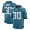 montaric brown 30 jacksonville jaguars men game jersey teal