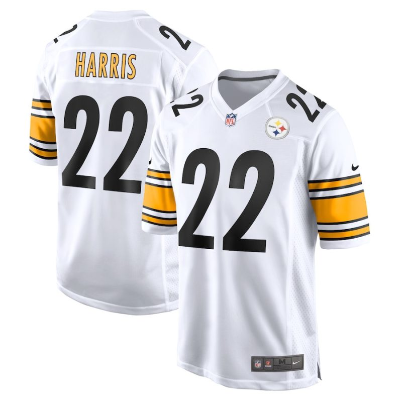 najee harris 22 pittsburgh steelers mens game jersey white