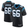 nash jensen 66 carolina panthers men team game jersey black