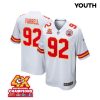 neil farrell 92 kansas city chiefs super bowl lviii champions 4x game youth jersey white