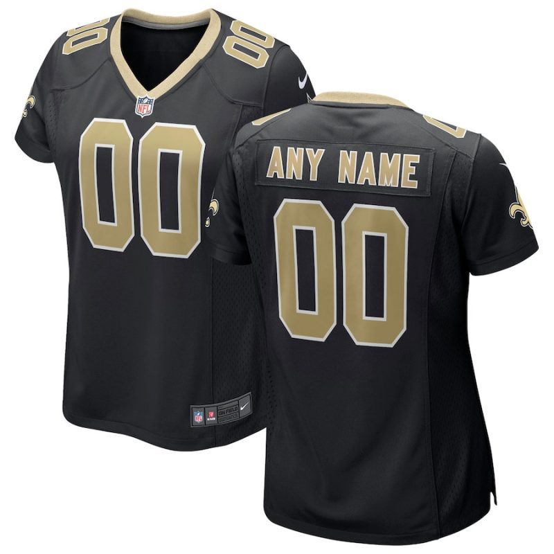 new orleans saints womens custom game jersey black