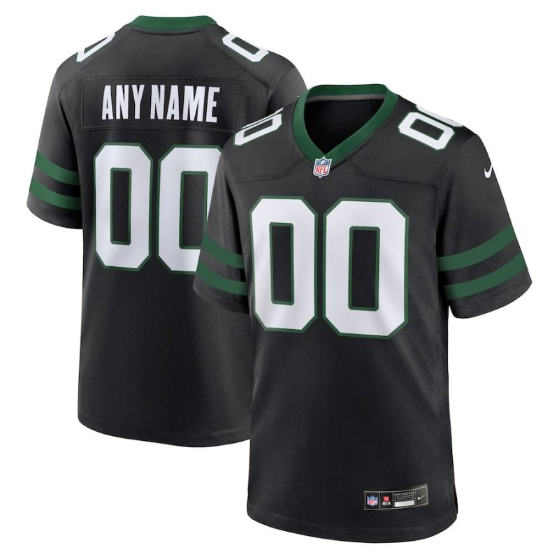 new york jets alternate custom game men jersey legacy black