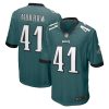 nicholas morrow 41 philadelphia eagles men game jersey midnight green