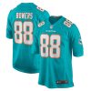 nick bowers 88 miami dolphins men team game jersey aqua